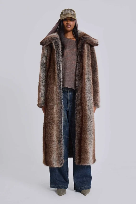Manteau en fausse fourrure Agyness Brown