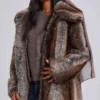 Manteau en fausse fourrure Agyness Brown