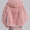 Manteau oversize en fausse fourrure Mara, rose