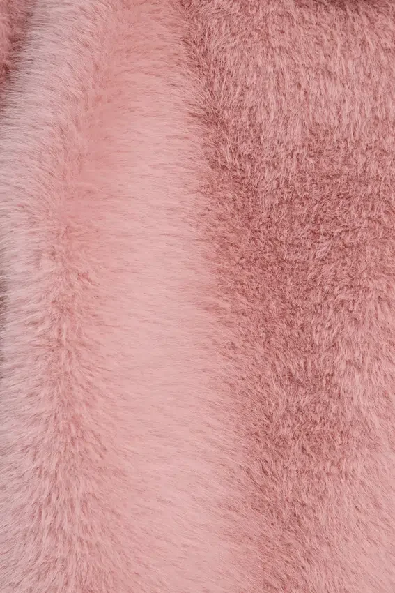 Manteau oversize en fausse fourrure Mara, rose