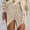 Mini-jupe au crochet Ursule avec de véritables coquillages