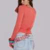 Mini-jupe en denim Zadie à effet aérographe
