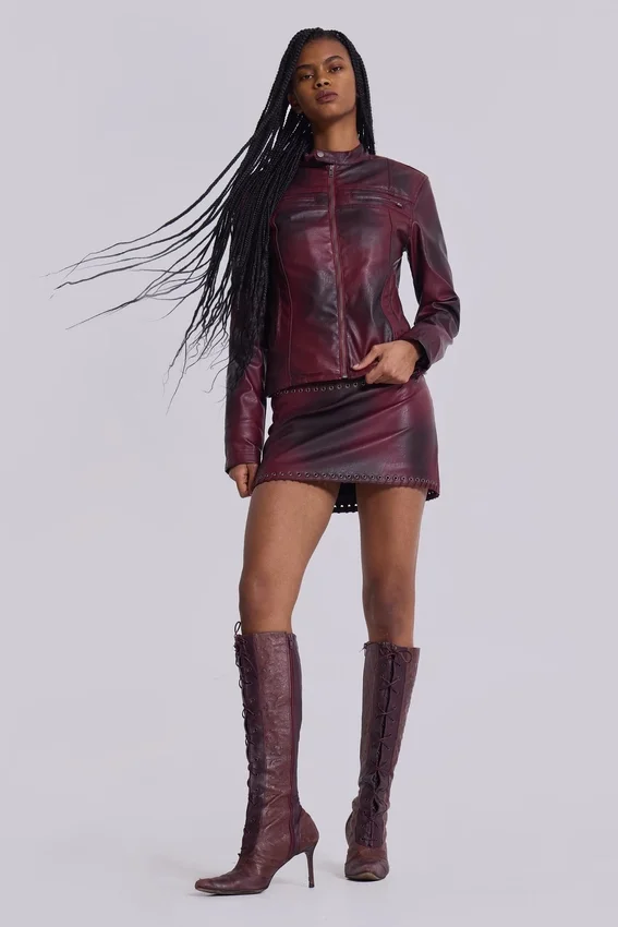 Mini-jupe Lynx en simili cuir