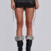 Mini-jupe Odile en simili cuir et simili daim