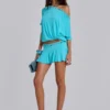 Mini-jupe-short cloutée Azurae