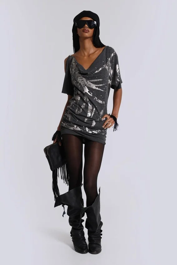 Mini-robe asymétrique Sky