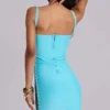 Mini-robe bandage « Idol » en turquoise