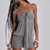Mini-robe « Brunelle » à plumes