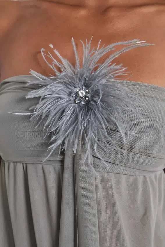 Mini-robe « Brunelle » à plumes