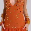 Mini-robe « Button Me Up » couleur papaye