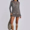 Mini-robe «Button Me Up» en gris