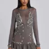Mini-robe «Button Me Up» en gris