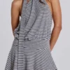 Mini-robe dos nu Enya, couleur acier