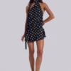 Mini-robe dos nu Enya à gros pois