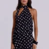 Mini-robe dos nu Enya à gros pois