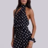 Mini-robe dos nu Enya à gros pois