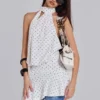 Mini-robe dos nu Enya à pois