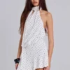 Mini-robe dos nu Enya à pois