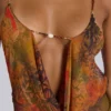 Mini-robe dos nu Hina avec bordures perlées