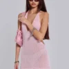Mini-robe dos nu Infinity en rose