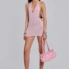 Mini-robe dos nu Infinity en rose
