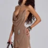 Mini-robe dos nu ornée Doure