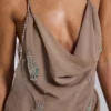 Mini-robe dos nu ornée Doure