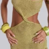 Mini-robe en crochet perlée Kuuma