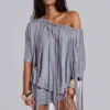 Mini-robe en jersey à franges « Ophidian »