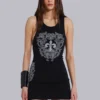 Mini-robe gilet « Fleur de Lis » à strass Rock Revival