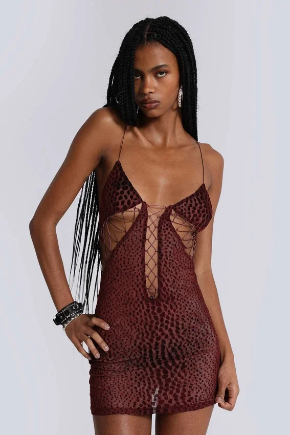 Mini-robe à lacets Rhyxa