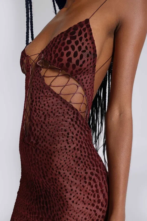 Mini-robe à lacets Rhyxa