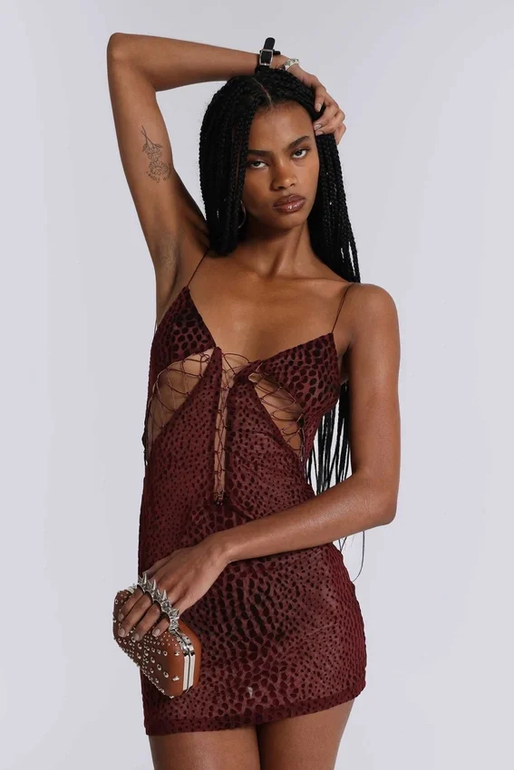 Mini-robe à lacets Rhyxa