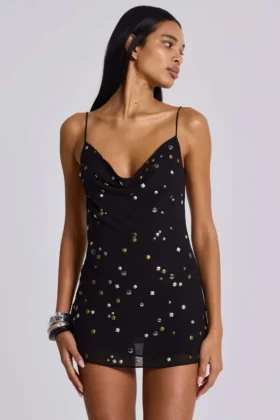 Mini-robe « Mirage » cloutée