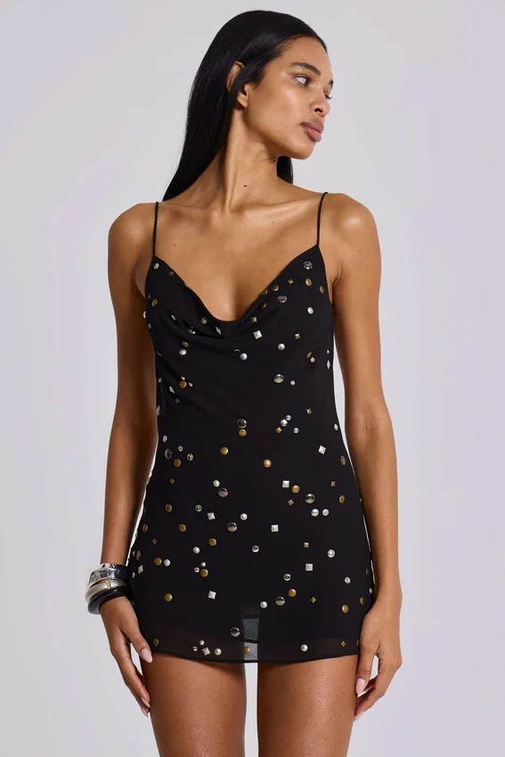 Mini-robe « Mirage » cloutée