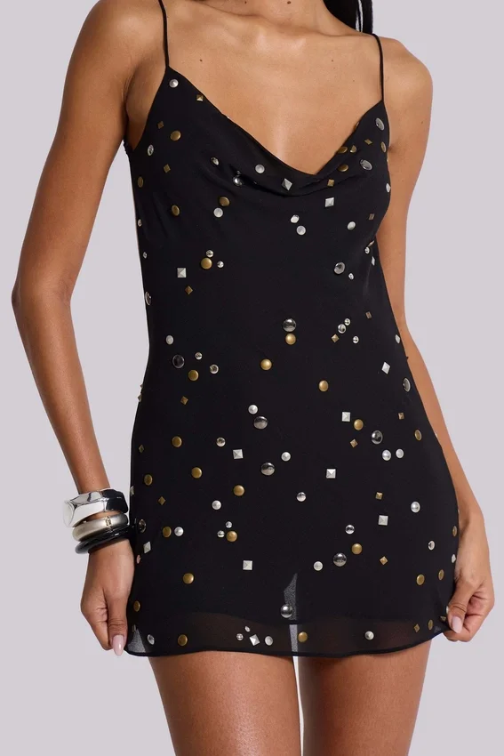 Mini-robe « Mirage » cloutée
