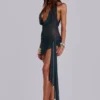 Mini-robe plongeante en maille Moara