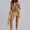 Mini-robe portefeuille en mousseline Iberis
