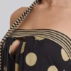 Mini-robe sans bretelles Lola à pois et rayures