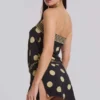 Mini-robe sans bretelles Lola à pois et rayures