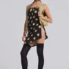Mini-robe sans bretelles Lola à pois et rayures