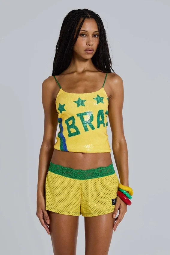 Mini-short Amerela Airtex