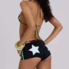 Mini-short de football noir n° 13