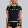 Mini-short de football noir n° 13