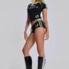 Mini-short de football noir n° 13
