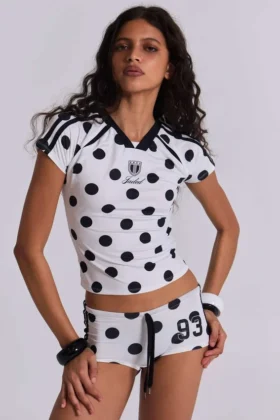 Mini-short de football à pois n° 13