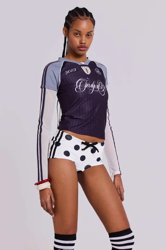 Mini-short de football à pois n° 13