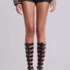 Mini-short en denim enduit Ardor, noir