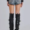 Mini-short en denim orné Rock Revival
