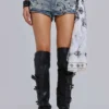 Mini-short en denim orné Rock Revival